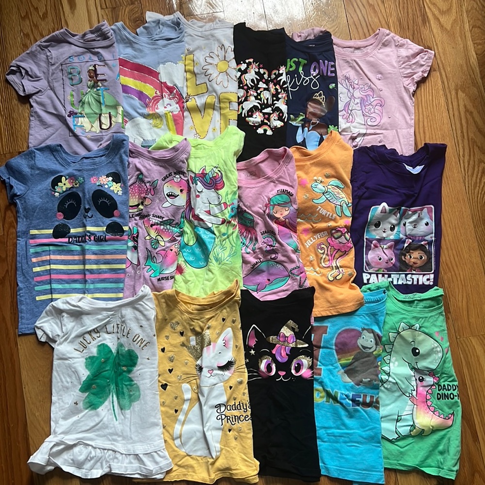 Bundle of 17 t-shirts! Size 4T girls